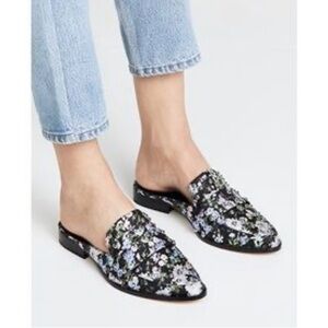 Rebecca Minkoff Studded Milena Floral Black Mule